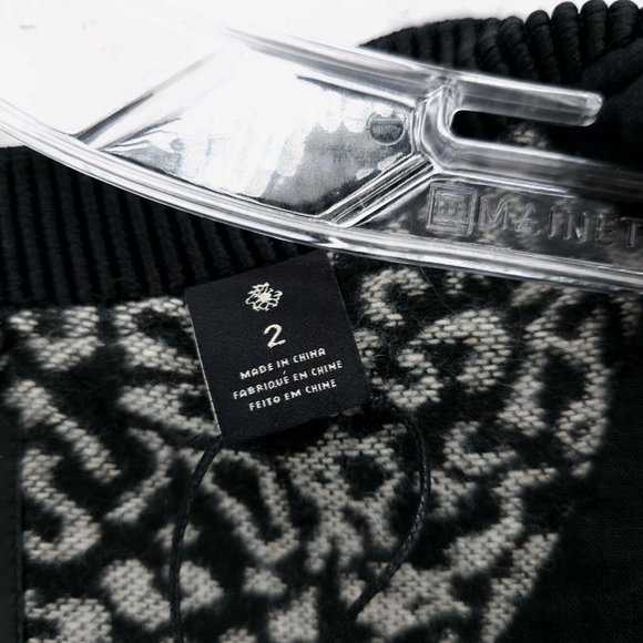 Maison Scotch Soda Leopard Animal Print Bomber Jacket Wool Blend Size 2 - Picture 9 of 11